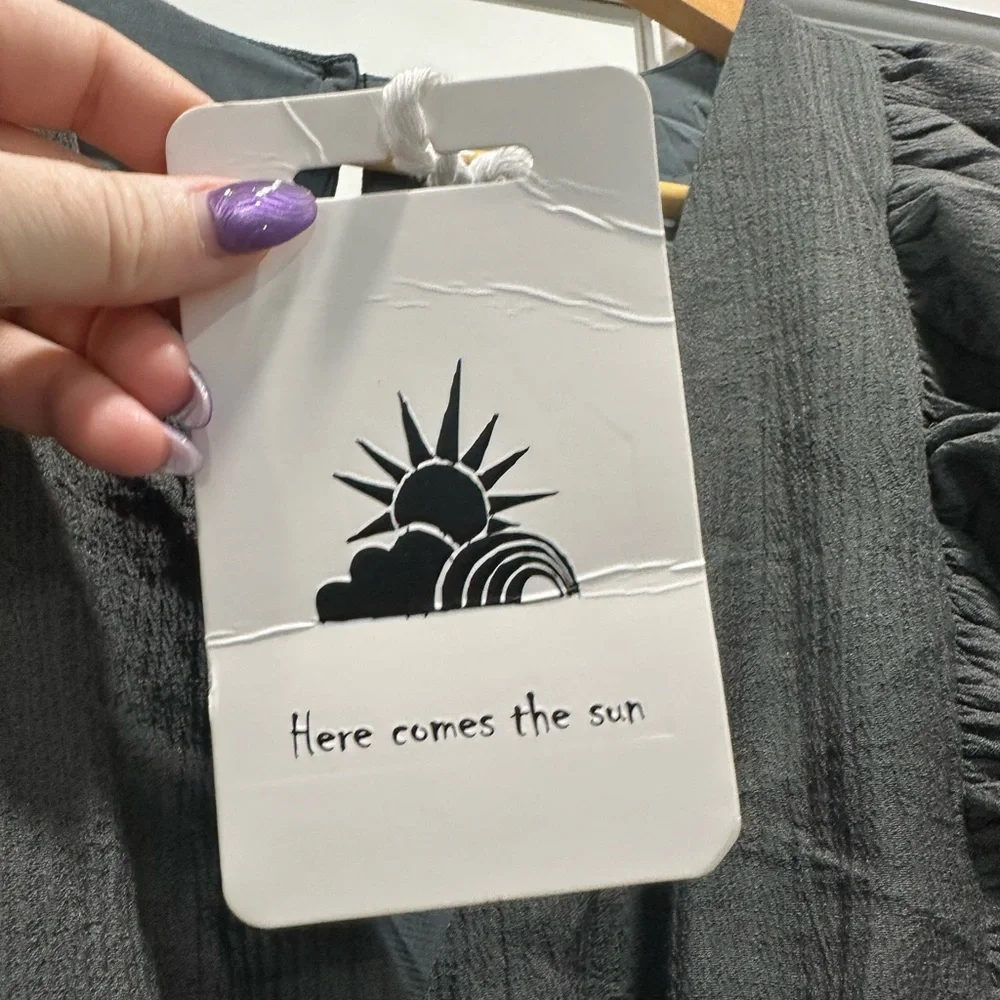 Elegant Tied Ruffled Mini Dress in Green - Size Small - Picture 5 of 13